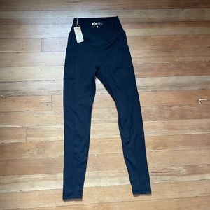 Popflex black Crisscross leggings high rise size S